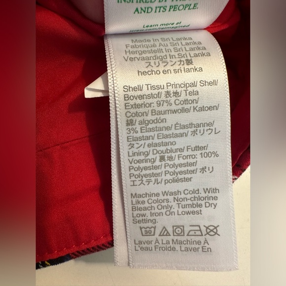 J.CREW Tartan Cotton Sateen Pencil Skirt Red Plaid Straight Green Yellow Plus - Picture 12 of 15